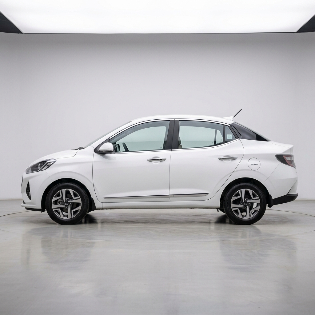 Hyundai Aura White - Premium Sedan